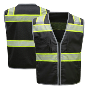 <b>Hi</b> <b>Vis</b> Reflective <b>Waterproof</b> Safety Vest Custom Logo Front Pocket Workwear Vest <b>Jackets</b> for Construction Worker - Product Image 1