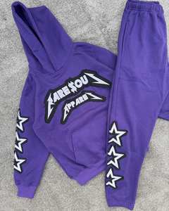 Conjunto Deportivo para Hombre, Sudadera con Capucha y Pantalones Deportivos con Parches Bordados - Product Image 2