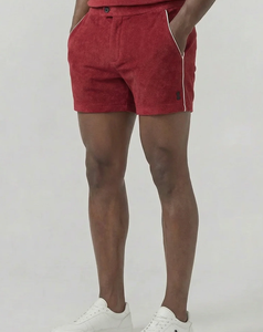 Men's Meron Color Summer Velvet Shorts Front High Street Style Board Pattern Oxford Fabric Breathable Solid Color Low MOQ 2026 - Product Image 4