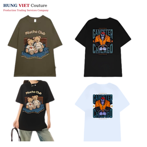 T-shirt en coton vintage à blocs de couleurs unisexe pour streetwear avec impression de bande personnalisée et livraison rapide - Product Image 3