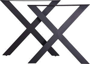 Modern <b>Coffee</b> <b>Table</b> Solid Wood Top Steel Frame Black Base 4 Seater Living Room Furniture - Product Image 4