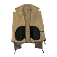 Nouvelle veste d'hiver en cuir de mouton pour hommes style aviateur B3 Bomber avec veste chaude en fausse fourrure de mouton