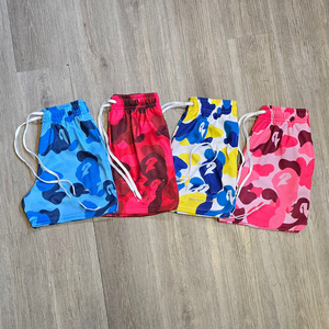 Shorts de basketball camouflage 5 pouces OEM/ODM en gros, respirants, streetwear, personnalisés pour hommes, en toile maillée épaisse avec cordon de serrage - Product Image 2