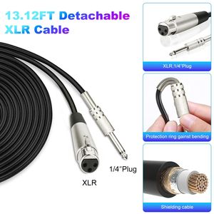 Microfono XLR Professionale per Studio e Performance dal Vivo, Cavo Staccabile da 4 Metri, Dinamico con Interruttore On/Off per Karaoke - Product Image 5