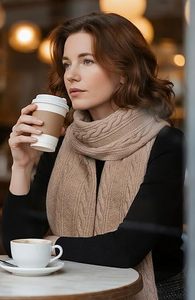 Fast-Shipping Unisex Knitted Scarf - In-Stock Winter <b>Neck</b> <b>Warmer</b> - Custom Logo Soft Rib-Knit Apparel Bulk - Product Image 3