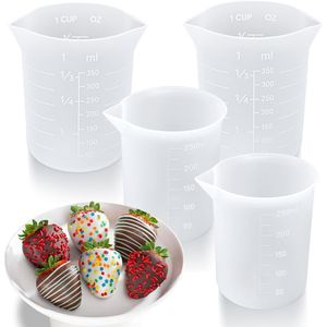 Set di 4 Tazze Dosatrici Riutilizzabili in Silicone da 250-350ml per Sciogliere Cioccolato, Accessori per Pasticceria e Utensili Fai-da-Te - Product Image 1