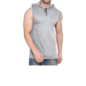 เสื้อฮู้ดแขนกุดลำลองสำหรับผู้ชาย ขายส่ง รับทำโลโก้ ผ้าฝ้าย 100% ทรงโอเวอร์ไซส์ ระบายอากาศได้ดี ไซส์พลัส - Product Image 4