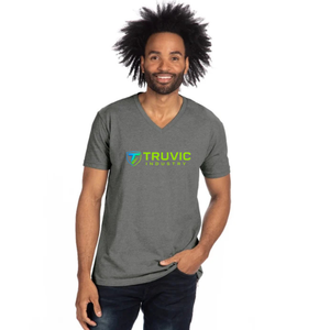 Camiseta Básica con Cuello en V para Hombre, Ligera, Transpirable, Mezcla de Algodón, Ropa Casual Deportiva, Venta al Por Mayor, Ropa Personalizada - Product Image 1