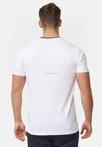 T-shirt de sport personnalisé pour hommes-100% coton, mélange d'élasthanne, tenue décontracté pour la course à pied, manches courtes, nouveauté 2025, vierge - Product Image 3