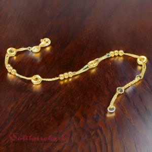 Pulsera Solitaire Kart de Oro Amarillo de 14K con Cuentas Finas, 0.509g, Golden Orbit, Lujosa - Product Image 6