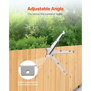 Confezione da 10 Estensori per Pali di Recinzione con Filo Spinato, Montaggio su Superficie Piatta 12.2, in Acciaio Zincato, per Recinzioni, Tralicci e Cancelli - Product Image 2