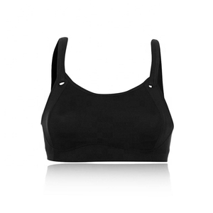Sujetador deportivo sin costuras para mujer, soporte medio, color liso, transpirable, elástico, para yoga y fitness, top de entrenamiento para gimnasio. - Product Image 5