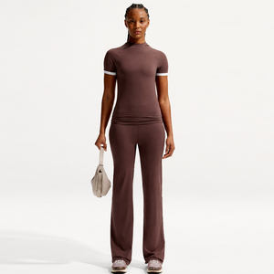 Novedad de Primavera-Verano para Mujer Europea y Americana: Blusa Casual Holgada de Algodón sin Cuello, Color Liso - Product Image 4