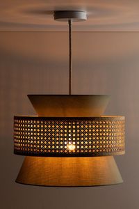 Vintage Style Rattan Pendant <b>Light</b> Handmade Woven Hanging <b>Ceiling</b> Lamp <b>for</b> Bedroom Living Room Restaurant Decoration - Product Image 5
