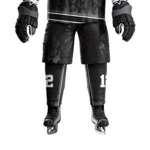 Custom Sublimated Ice Hockey Uniform Men's Moisture Wicking Polyester Jersey Pants With <b>Skull</b> Print Elastic Waist Athletic Fit - Product Image 6