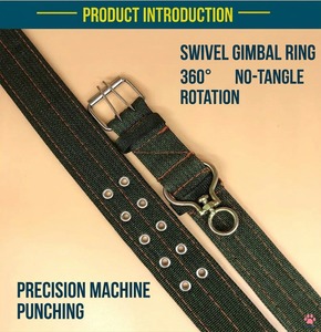 Heavy Duty Nylon <b>Dog</b> <b>Collar</b> Wide Double Row Buckle Adjustable Neck Strap for Medium to Large Breeds - Product Image 2