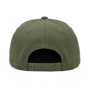 Casquette Snapback à visière plate vert olive avec logo brodé 3D personnalisé, 6 panneaux structurés en sergé de coton, style Hip Hop Streetwear, OEM - Product Image 5