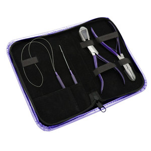 Outils et kits d'extension de cheveux pour salon, accessoires complets, ensemble d'outils d'extension de cheveux professionnels légers, prix raisonnable - Product Image 1