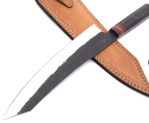 Couteau de chef artisanal en acier à haute teneur en carbone, manche en bois, couteau de cuisine forgé, fabricant OEM avec logo personnalisé - Product Image 4