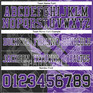 Maillot de football américain personnalisé pour homme, violet et noir, col en V, manches courtes, sublimé, 100 % polyester, anti-humidité, uniforme d'équipe - Product Image 4