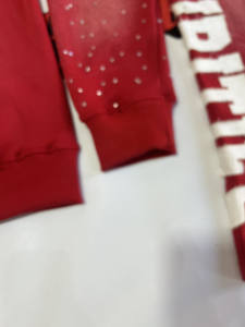 Heavyweight Puff Print <b>Zip</b> <b>up</b> <b>Hoodie</b> and Flared Sweatpants 100% Cotton Acid Wash Tracksuits for Men distressed embroidery - Product Image 4