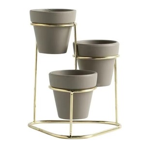 Artistic Metal Planter with Unique Sculptural Design for Statement Decor Matte Finish Iron Flower <b>Pot</b> for Scandinavian Style - Product Image 1