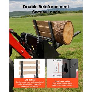 Forche per Trattore Resistenti da 1800 kg, Lunghezza Totale 152 cm, Forche per Pallet a Morsetto con Barra Anti-Ribaltamento, Accessori Regolabili per Carrelli Elevatori - Product Image 6