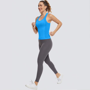 Débardeur pour femme en polyester/coton respirant, léger et écologique, avec logo personnalisé, couleurs variées, sans coutures, sans manches, pour entraînement musculaire - Product Image 6