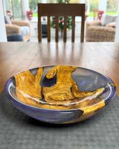 Tazón para Ensalada Expandible de Madera Natural y Resina, Hecho a Mano, Ecológico, Estilo Costero, de Buena Calidad para Uso en el Hogar y Restaurantes - Product Image 6