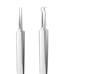 แหนบกำจัดสิวเสี้ยน แหนบต่อขนตา เข็มกดสิวเสี้ยน สิวหัวขาว แหนบปลายแหลม - Product Image 1