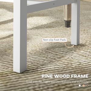 Set di 4 Sedie da Pranzo in Legno di Pino Bianco con Braccioli, Stile Rustico per Cucina e Sala da Pranzo, con Schienale a Doghe - Product Image 6