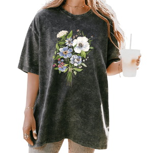 Camiseta al por mayor con logotipo personalizado OEM para mujer, estilo casual retro de verano, con estampado gráfico, 100% algodón, gruesa, 240 GSM - Product Image 5