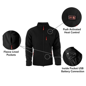 Factory Custom Machine Washable 5v 7.4v 12v Dual Control <b>Heated</b> <b>Jacket</b> Coat with Advanced Carbon Fiber <b>Heating</b> Elements - Product Image 3