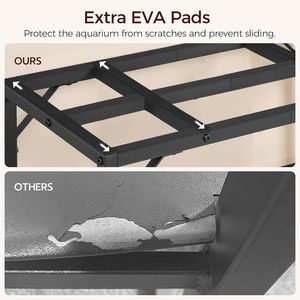 Supporto per Acquario Resistente da 20 Galloni con 2 Ripiani Portaoggetti, Supporto per Terrario per Pesci e Tartarughe per Uso Domestico - Product Image 4