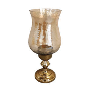 Luxury <b>Small</b> Iron Candle Holder with <b>Glass</b> Rustic Metal Design for Weddings or Lighting Perfect Gift - Product Image 4