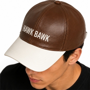 Unisex Leather Baseball <b>Cap</b> Premium Leather Adjustable Durable Embroidered Logo Adjustable 6-Panel Casual Daily Wear Fashion - Product Image 4