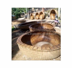 Bateau Coracle Rond en Bambou Vietnamien Fait Main, Artisanat en Osier pour Usage Fluvial et Maritime, Taille 200cm, Meilleur Prix pour la Vente en Gros - Product Image 4