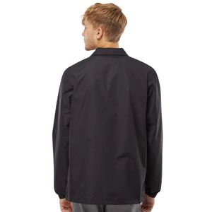 Black Water Resistant Windbreaker <b>Coaches</b> Jacket for Men Lightweight Snap Button Outdoor Sports <b>Coach</b> Jacket Custom Logo OEM ODM - Product Image 2