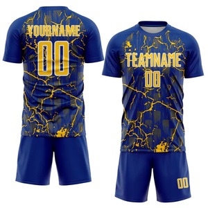 Maillot de football personnalisé en polyester à col en V, sublimation, streetwear et vêtements de sport sur mesure, uniforme de football entièrement personnalisable et maillot de football - Product Image 3