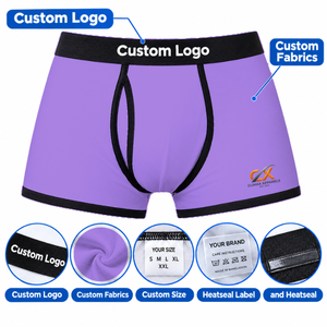 Calzoncillos bóxer para hombre al por mayor con logotipo personalizado, ropa interior transpirable de algodón y spandex, fabricante OEM ODM de marca privada - Product Image 6