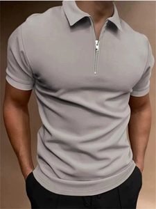 Oem Customized logo Design Men's Polo <b>Shirt</b> Solid Color Short-sleeved Lapel T-<b>shirt</b> <b>Half</b> Sleeve Top Trend Polo <b>Shirt</b> - Product Image 6