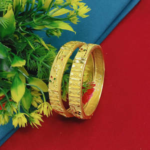 Elegant <b>Gold</b> Plated Alloy Meenakari Royal Fine <b>Bangles</b> <b>Set</b> Designer Traditional Jewelry Premium Ethnic <b>Bangle</b> Collection - Product Image 1