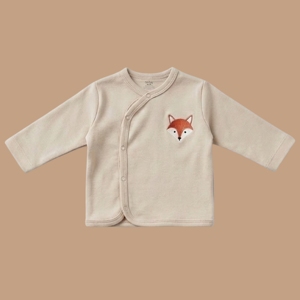 <b>Cot</b> & Candy Organic Baby Clothing <b>Set</b>-Kimono Top with Footed Diaper Pant in Grey - Product Image 2