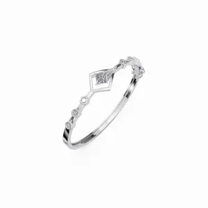 กำไลข้อมือเพชรเพาะเลี้ยง Nebula Nova Lab Grown Diamond ทองคำขาว 18K สำหรับผู้หญิง ดีไซน์ทันสมัย ได้รับการรับรองจาก IGI ประดับเพชร 17 เม็ด ขายส่ง - Product Image 2