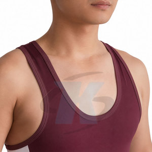 High Quality Fashionable Running <b>Singlets</b> <b>For</b> <b>Men</b> Breathable Soft Fabric Comfortable Training Wear Running <b>Singlets</b> <b>For</b> <b>Men</b> - Product Image 6