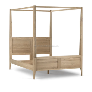 Estructura de Cama Moderna de Madera con Cuatro Postes Más Vendida - Muebles de Dormitorio Asequibles y Elegantes para Uso en Casa, Villa u Hotel - Product Image 2
