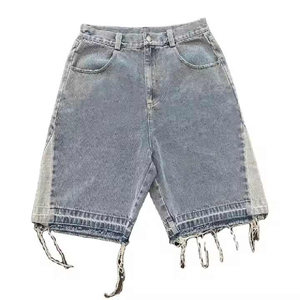 Shorts en jean décontractés pour hommes personnalisés, 100% coton, tissu non tissé, haute qualité, logo personnalisé, service OEM - Product Image 1