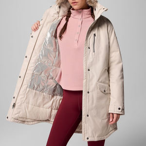 Chaqueta Parka de Invierno Personalizada para Mujer, Cortavientos, con Capucha, 100% Poliéster, Manga Acolchada, 300g, OEM, Venta al Por Mayor - Product Image 3