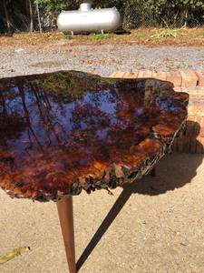 Modern American Walnut Solid Wood <b>Epoxy</b> Resin Log Round <b>Coffee</b> <b>Table</b> for Living Room Natural Grain Durable Furniture Decoration - Product Image 4