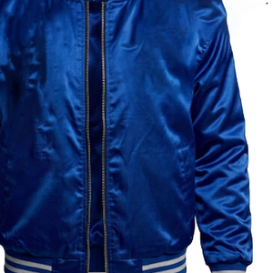 Navy Satin ZPB Sorority Jacket Custom Embroidered Greek Letter Single <b>Button</b> <b>Blazer</b> Eco-Friendly Breathable Autumn Winter Wear - Product Image 3